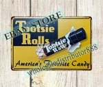 Chocolate Tootsie Rolls America's Favorite Candy Metal Tin Sign Wall Art Online. Fixed Price $19.49.