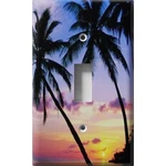 Palm Tree Sunset Decorative Light Switch Plate Cover Outlet Wall. Fixed Price $8.99.