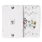 Leviton 40214-W Wall-mount Telephone Jack, 6P4C, Screw Terminals, White. Fixed Price $24.25.
