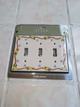Atlas Tuscany Elba Lemon Triple Switch Wall Plate Cover Ceramic Porcelain 3160. Fixed Price $7.99.