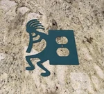 Kokopelli Southwestern Flute Player Metal Outlet Cover Plate - Turquoise. Fixed Price $22.00.