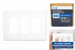 Eaton Decorator 3-GANG Wall Plate White Polycarbonate No Visible Screws. Fixed Price $8.00.
