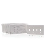 Leviton 80512-W White Midway 4GANG Toggle Switch Cover Plastic Wallplate 10-PACK. Fixed Price $39.18.