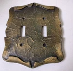 Scroll Leaf Texture Double Light Switch Cover Plate 1960'S Csa Vintage. Fixed Price $14.99.