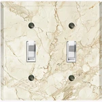 Metal Light Switch Outlet Cover Wall Plate Beige Granite Marble Print MBL110. Fixed Price $8.99.