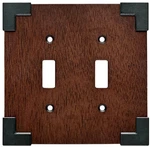 (5 Pack) Brainerd - Rowland Double Switch Wall Plate Charcoal Ebony Soft. Fixed Price $47.67.
