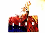 Kokopelli Flute Cactus Quadruple Switch Cover Plate By Steel Images Usa 021915G. Fixed Price $25.89.