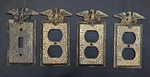 Edmar Hammered Metal Switch Plate Outlet Cover Lot Of 4 Patriotic American Eagle. Fixed Price $39.95.