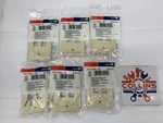 Leviton 41080-4IP Quickport Wallplate Single Gang 4-PORT Ivory San C40 6/PKG. Fixed Price $27.65.