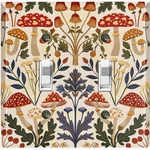 Metal Light Switch Outlet Cover Wall Plate Woodland Mushrooms Forest MRM124. Fixed Price $18.89.