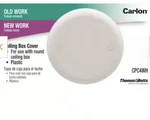 Carlon CPC4WH Round Ceiling Box Cover, White. Fixed Price $6.00.