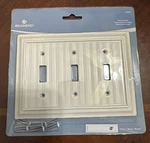 Brainerd Triple Toggle Light Switch Cover Almond New. Fixed Price $5.59.