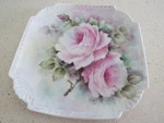 Vintage/antique Shabby Chic Handpainted Roses Plate Euc. Fixed Price $12.99.