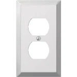 (48)-AMERELLE 1-GANG Stamped Steel Outlet Wall Plate, Polished Chrome 161D. Fixed Price $138.89.