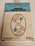Vintage Melard Porcelain Impressions Duplex Receptacle Wall Outlet Cover Plate. Fixed Price $18.00.