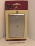 Baldwin Solid Brass Wall Plate Cable Cover 4764-150-CD Satin Nickel New. Fixed Price $12.95.