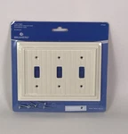Brainerd 297660 White Beadboard Triple Toggle Switch Wall Cover Plate. Fixed Price $11.99.