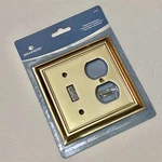 Brainerd Brass Single Light Switch Duplex Wallplate Outlet Cover 64222. Fixed Price $12.79.