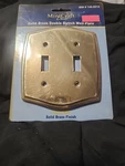 Vintage Mintcraft Solid Brass Double Switch Wall Plate Finish. Fixed Price $8.00.