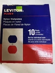 Box 10 Leviton Plus Outlet Covers Duplex Nylon Wallplates Midway Unbreakable. Fixed Price $9.98.