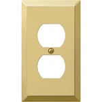 Amerelle 1-GANG Stamped Steel Outlet Wall Plate, Polished Brass 163DBR. Fixed Price $9.70.