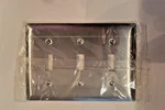 New Pass & Seymour S-3 Three Gang Toggle Wall Plate Satin Stainless Steel Finish. Fixed Price $6.00.