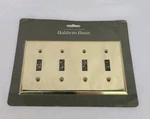 Baldwin Brass Quad Toggle Switch Plate Solid 4772-030-CD *new*. Fixed Price $24.00.