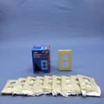 Leviton 80703-I Ivory Duplex Receptacle Standard Unbreakable Wallplates 10-PACK. Fixed Price $17.09.