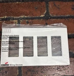 Cooper Wiring PJS264W Decorator Screwless Wallplate, 4-GANG, White. Fixed Price $14.99.