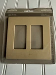 Lutron Satin Colors Screwless 2-GANG Designer Wallplate Gold Stone SC-2-GS. Fixed Price $12.85.