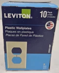 4X 10 Pack Leviton Ivory Std Wall Plates W/ Premounted Screws M25-86003-IMP Fs. Fixed Price $24.00.