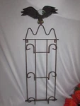 Eagle Metal Wall Mount Rack Tier Euc Holds Plates 31" Tall. Fixed Price $29.99.
