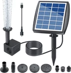 Lewisia Solar Bird Bath Pump With Usb Charging And Powered Water Feature. Fixed Price $35.63.