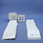 Leviton PJ82-W White Receptacle Wallplate 2-GANG Duplex Outlet Nylon Cover 25PCS. Fixed Price $71.24.