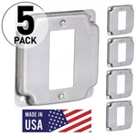 (5 Pack) 4" Square Steel Wall Plate For Metal Electrical Box Decora Gfci - Usa. Fixed Price $19.99.