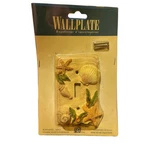 New Figi Wallplate Cover Light Switch Seashell Beach House Theme. Fixed Price $17.99.