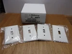 (QTY.4) Mulberry Metal 1 Gang Toggle Switch Wall Plate Smooth White Usa. Fixed Price $9.90.