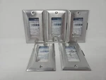 5 Leviton Stainless Steel 1 Gang Metal Wallplate Satin Finish. Fixed Price $22.99.