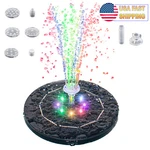 Solar Water Fountain Pump 8 Led Rgb Lights Bird Bath Pond Garden. Fixed Price $26.95.