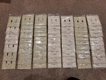 (lot Of 78) - Toggle Light Switch Cover Beige & Almond Color NPJ2LA. Fixed Price $22.00.