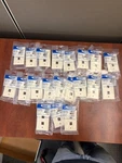 Icc Faceplate Flat 1-GANG 2-PORT Almond IC107F02AL Lot Of 20. Fixed Price $20.00.