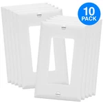 Unbreakable Decorator Outlet / Switch Wall Plate Cover White - Gang (10 Pack). Fixed Price $9.99.