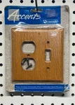 Amerock Solid Oak Combination Switch/receptacle Plate Cover. Fixed Price $7.99.