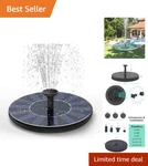 Compact Floating Solar Fountain Pump With 160L/HR Flow - Perfect For Gardens. Fixed Price $17.09.