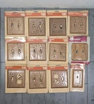 Lot Of 12 Vintage Amerock Solid Oak Wood Outlet Cover & Light Switch Wall Plates. Fixed Price $94.50.
