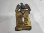 M.c. Gim 3077 1967 Eagle Thomas Jefferson Scroll Metal Outlet Cover 6L5. Fixed Price $29.99.