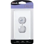 (6)-AMERELLE 1-GANG Stamped Steel Outlet Wall Plate, White 935DW. Fixed Price $28.89.