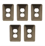 5 Leviton Jumbo Antique Brass Receptacle Wallplate Outlet Covers 89303-ATB. Fixed Price $23.74.
