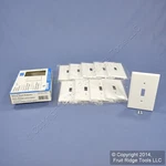 10 Leviton White Midway Toggle Cover Wallplate 1GANG Switchplates 80501-W. Fixed Price $17.09.
