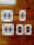 Navajo Mauve Design Handcrafted Wall Plate Cover. Ceramic Light Switch. Fixed Price $50.00.